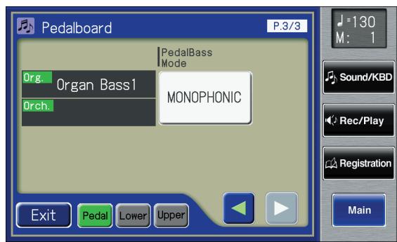 ROLAND AT-900C - Touch <><> to display the PedalBass Mode. - 1