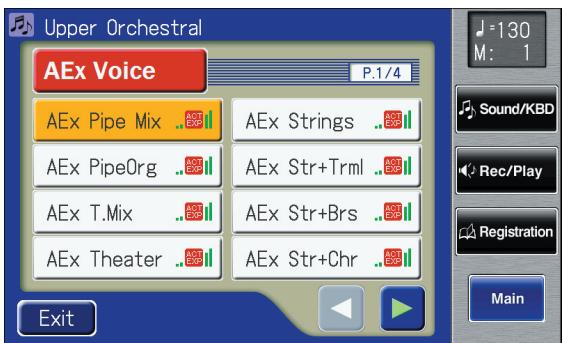 ROLAND AT-900C - In the sub-window, touch  (Active Expression Voice). - 1