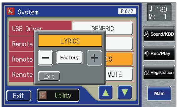 ROLAND AT-900C - Touch <><+\> to change the setting. - 1