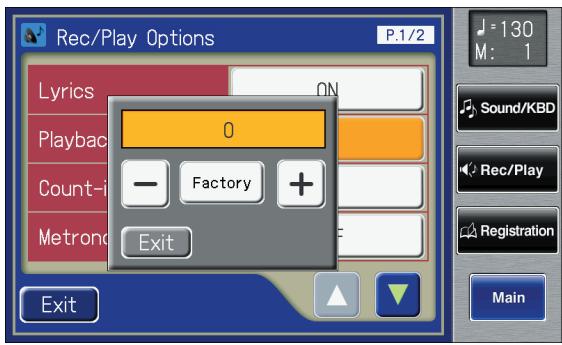 ROLAND AT-900C - Touch the Play Transpose setting. - 1