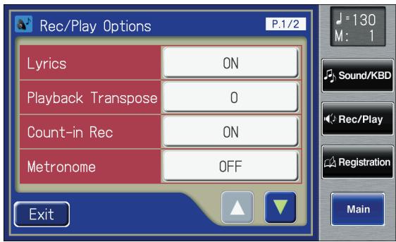 ROLAND AT-900C - Touch <>><> to display the Play Transpose. - 1