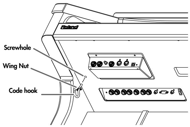 ROLAND AT-900C - Attaching the Code Hook - 1