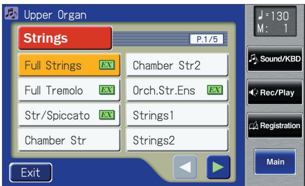 ROLAND AT-900C - In the sub-window, touch a sound group name to select the desired sound group. - 1