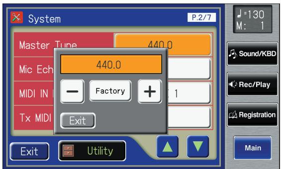 ROLAND AT-900C - Touch the Master Tune setting. - 1