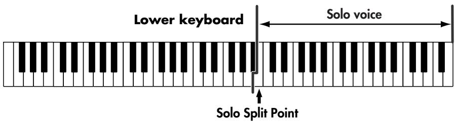 ROLAND AT-900C - Playing the Solo Voice on the Lower Keyboard (Solo [To Lower] Button) - 2