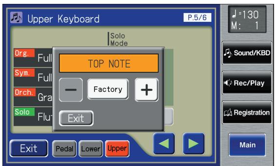 ROLAND AT-900C - Touch the Solo Mode setting (the TOP NOTE, LAST NOTE, or POLYPHONIC indication). - 1