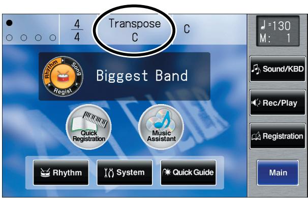 ROLAND AT-900C - Set the value for the transposition with the Transpose [-] and [+] buttons. - 1