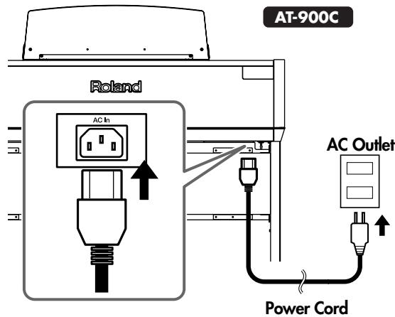 ROLAND AT-900C - Connecting the Power Cord - 4
