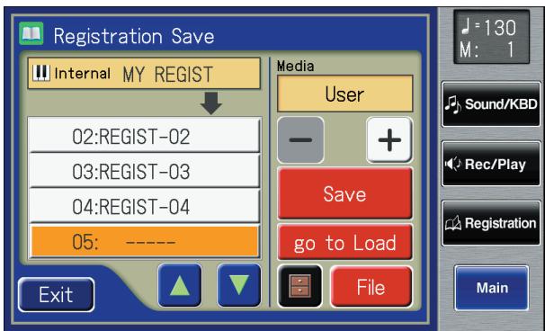 ROLAND AT-900C - Touch <>><> in the screen to select the save-destination number. - 1