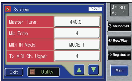 ROLAND AT-900C - Touch  on the Main screen. - 1