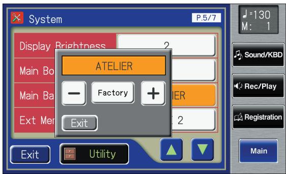 ROLAND AT-900C - Switching the Background of the Main Screen - 2