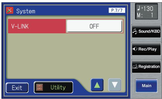 ROLAND AT-900C - Touch <> <> to display the V-LINK. - 1