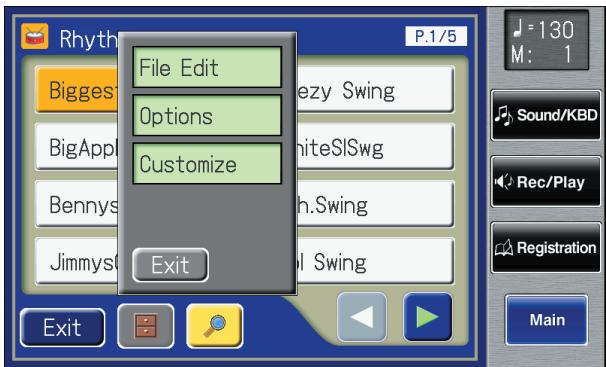 ROLAND AT-900C - Touch < > (Utility) on the Rhythm screen. - 1