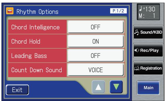 ROLAND AT-900C - Touch <> <> to display the Chord Hold. - 1