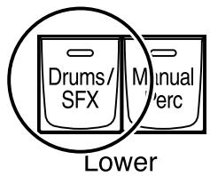 ROLAND AT-900C - Playing Drum Sounds or Sound Effects from the Entire Lower Keyboard (Drums/SFX) - 1