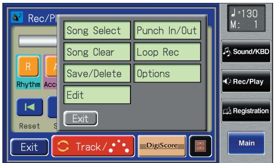 ROLAND AT-900C - In the Rec/Play screen, touch < > (Utility) to open the Utility screen. - 1