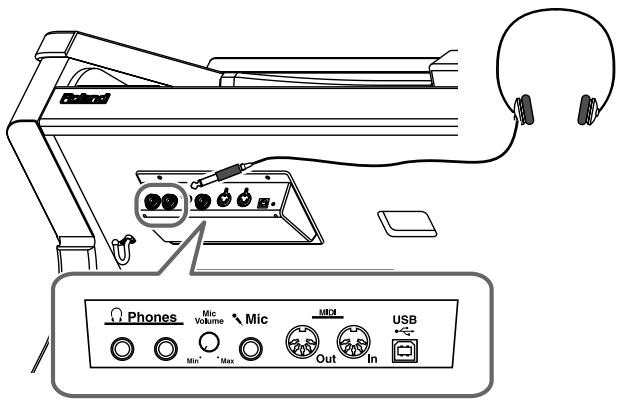 ROLAND AT-900C - Using Headphones - 1