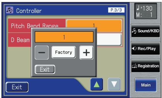 ROLAND AT-900C - Touch the Pitch Bend Range setting. - 1