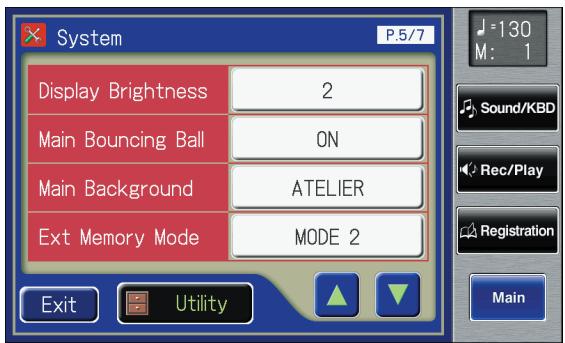 ROLAND AT-900C - Touch <>><> to display the Ext Memory Mode. - 1