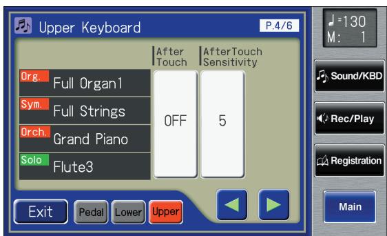 ROLAND AT-900C - Touch <><> to display the After Touch Sensitivity. - 1