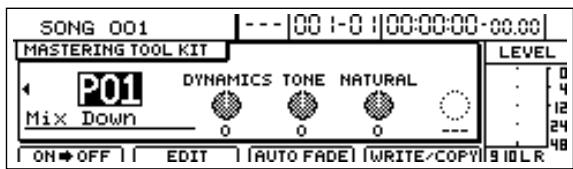 ROLAND BR-1600CD - Régler les effets 'mastering tool kit' et le volume - 1