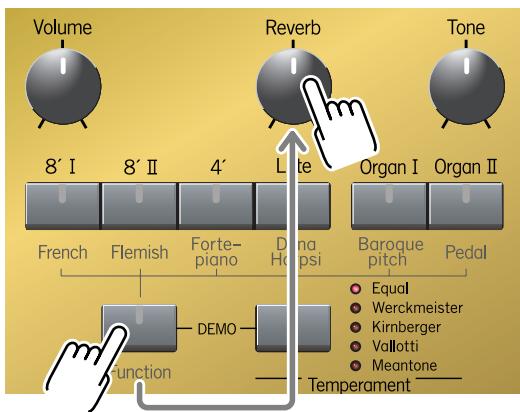ROLAND C-30 - Adjusting the amount of reverb - 3