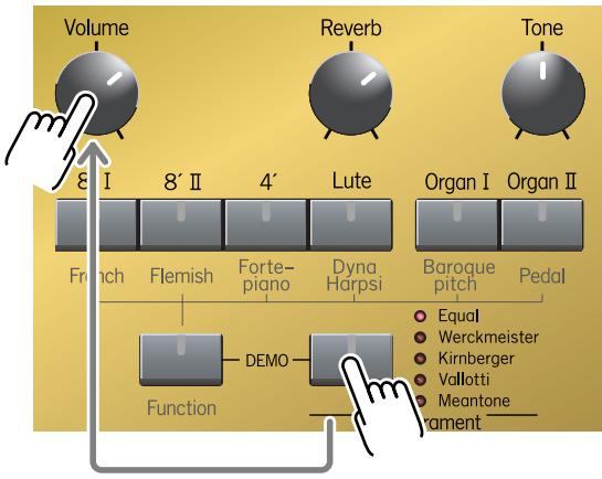 ROLAND C-30 - Adjusting the noise volume for strong keystrokes - 1