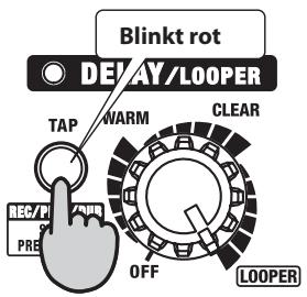 ROLAND CUBE-80X - Drücken Sie die TAP-Taste, oder betätigten Sie den TAP/REC/PLAY/DUB-Fußtaster. - 1