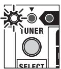 ROLAND CUBE-80X - Schlagen Sie einen einzelnen Ton auf der leeren Seite an, die Sie stimmen möchten. - 1