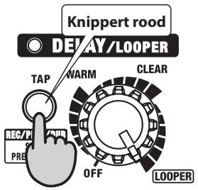 ROLAND CUBE-80X - Druk op de TAP-schakelaar of druk de TAP/REC/PLAY/DUB-voetschakelaar in. - 1