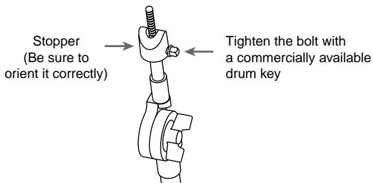 ROLAND CY-12R - Use a commercially available drum key to tighten the stopper bolt. - 1