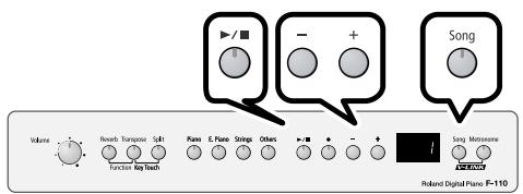 ROLAND F-110 - Playing Back All Songs Continuously (All Song Play) - 1
