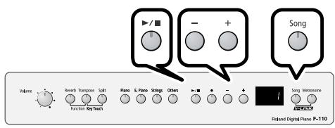 ROLAND F-110 - Listening to Songs - 1