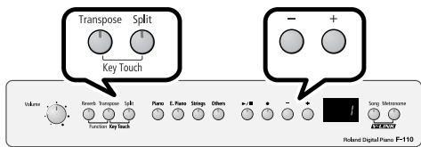 ROLAND F-110 - Adjusting the Keyboard Sensitivity (Key Touch) - 1