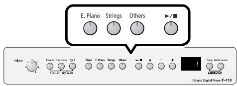 ROLAND F-110 - Listening to Each Part Separately - 1