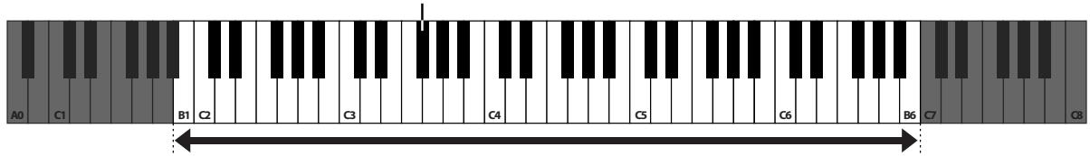 ROLAND F-110 - How the Split Point Is Shown - 3