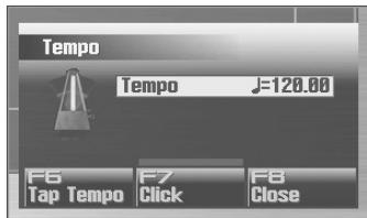 ROLAND FANTOM G6 - Press [TEMPO]. - 1