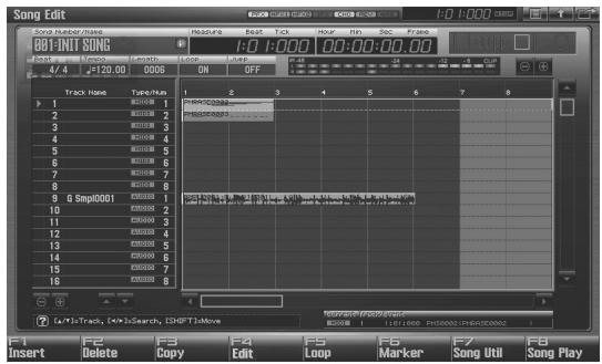 ROLAND FANTOM G6 - Press [F8 (Song Edit)]. - 2