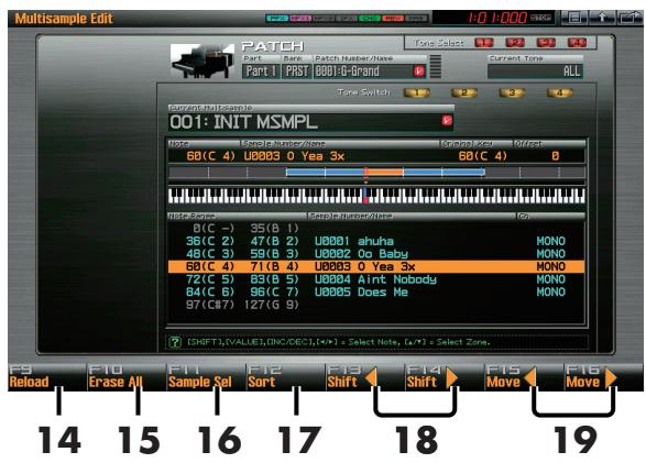 ROLAND FANTOM G6 - About the Multisample Edit screen - 2
