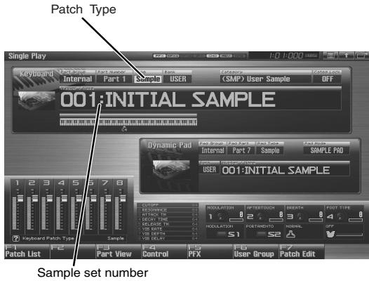 ROLAND FANTOM G6 - Selecting a Sample Set - 2