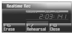 ROLAND FANTOM G6 - Begin realtime recording (p. 222). - 1