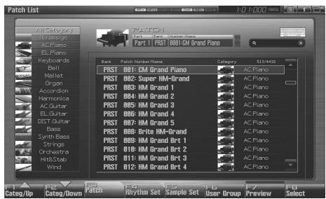 ROLAND FANTOM G6 - Auditioning Patches (Phrase Preview) - 2