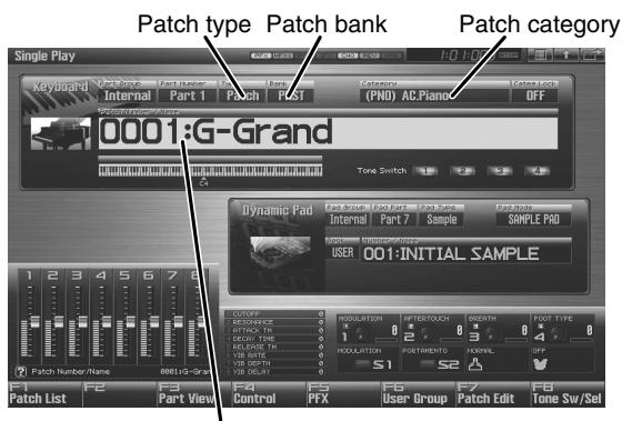 ROLAND FANTOM G6 - Press [SINGLE] to access the Single Play screen. - 2