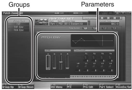 ROLAND FANTOM G6 - Editing a Rhythm Set Quickly (Patch Zoom Edit) - 2