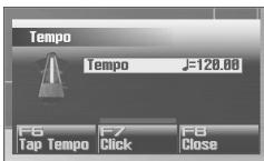 ROLAND FANTOM G6 - Specifying the Tempo - 1