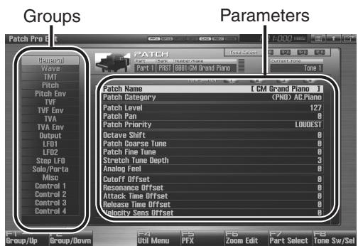 ROLAND FANTOM G6 - Press [PATCH] twice. - 2