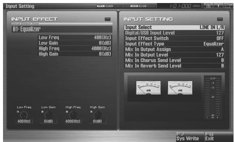 ROLAND FANTOM G6 - Hold down [SHIFT] and press [MIX IN]. - 1