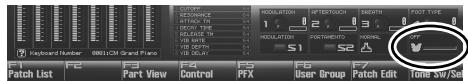 ROLAND FANTOM G6 - The usable range of the D Beam controller - 2