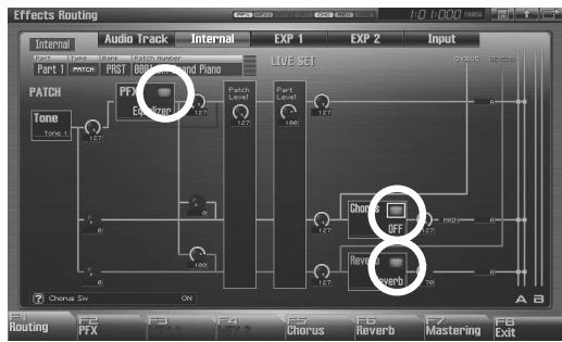 ROLAND FANTOM G6 - Press [EFFECTS (ROUTING)] to access the Effects screen. - 2