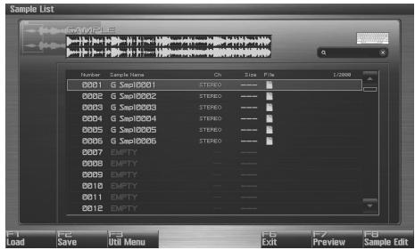 ROLAND FANTOM G6 - Loading a Sample (Load) - 2